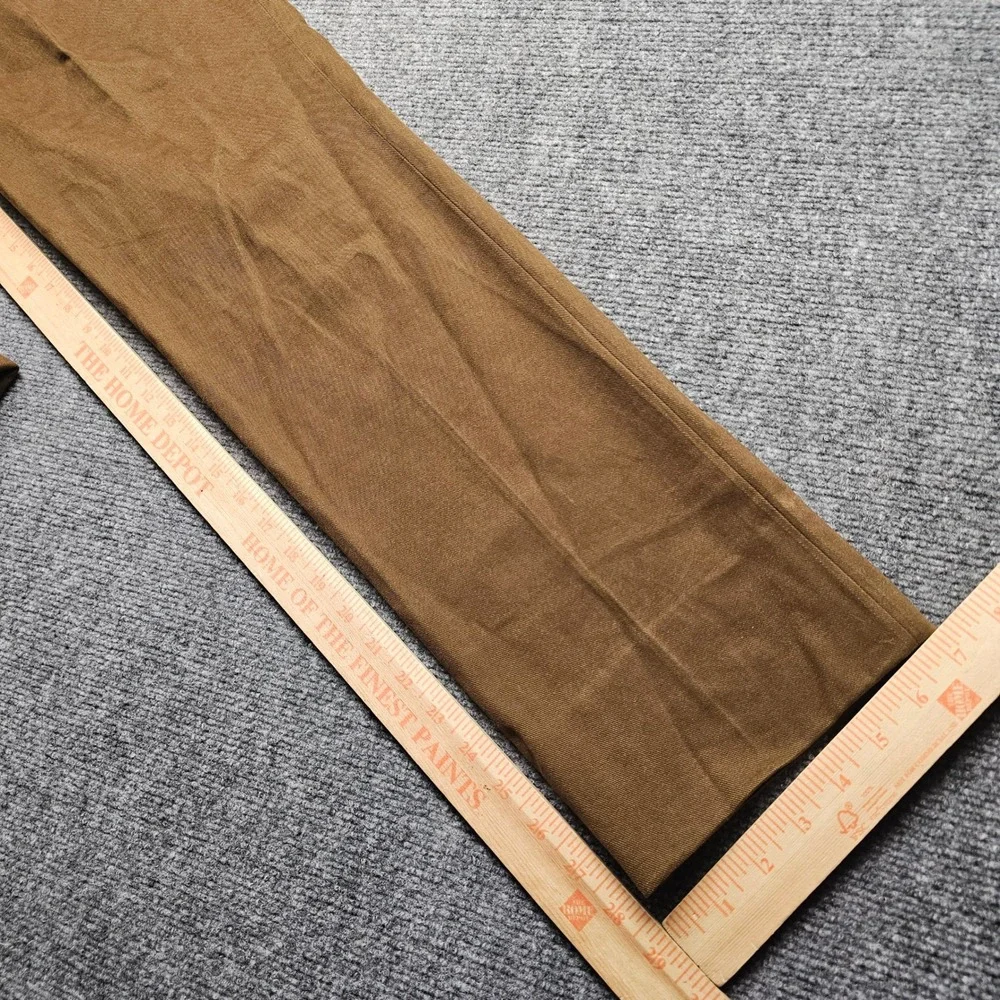 Stile Latino Brown Cotton Cashmere Pleated Trousers Side Adjusters Italy 50/34
